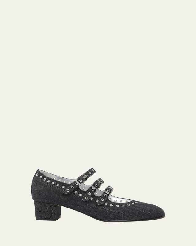 Camden Denim Mary Jane Trio Pumps